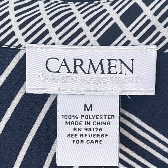 Carmen Marc Valvo handkerchief hem Coverup/Blouse - Picture 3 of 6